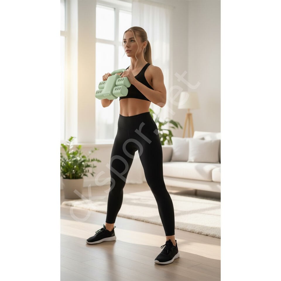 Ayarlanabilir Dambıl ve Kettlebell Seti 5,5 Kg Yeşil